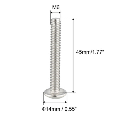 Harfington Machine Screws, Phillips Truss Head Screw, 304 Stainless Steel, Fasteners Bolts 5Pcs