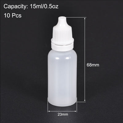 Harfington 15ml/0.5 oz Empty Squeez Dropper Bottle 10pcs