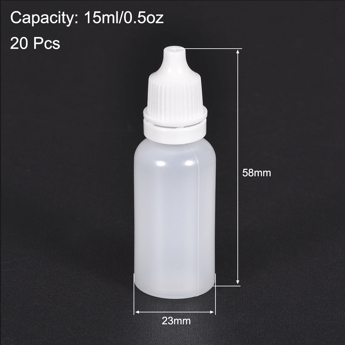 Harfington 15ml/0.5 oz Empty Squeez Dropper Bottle 20pcs