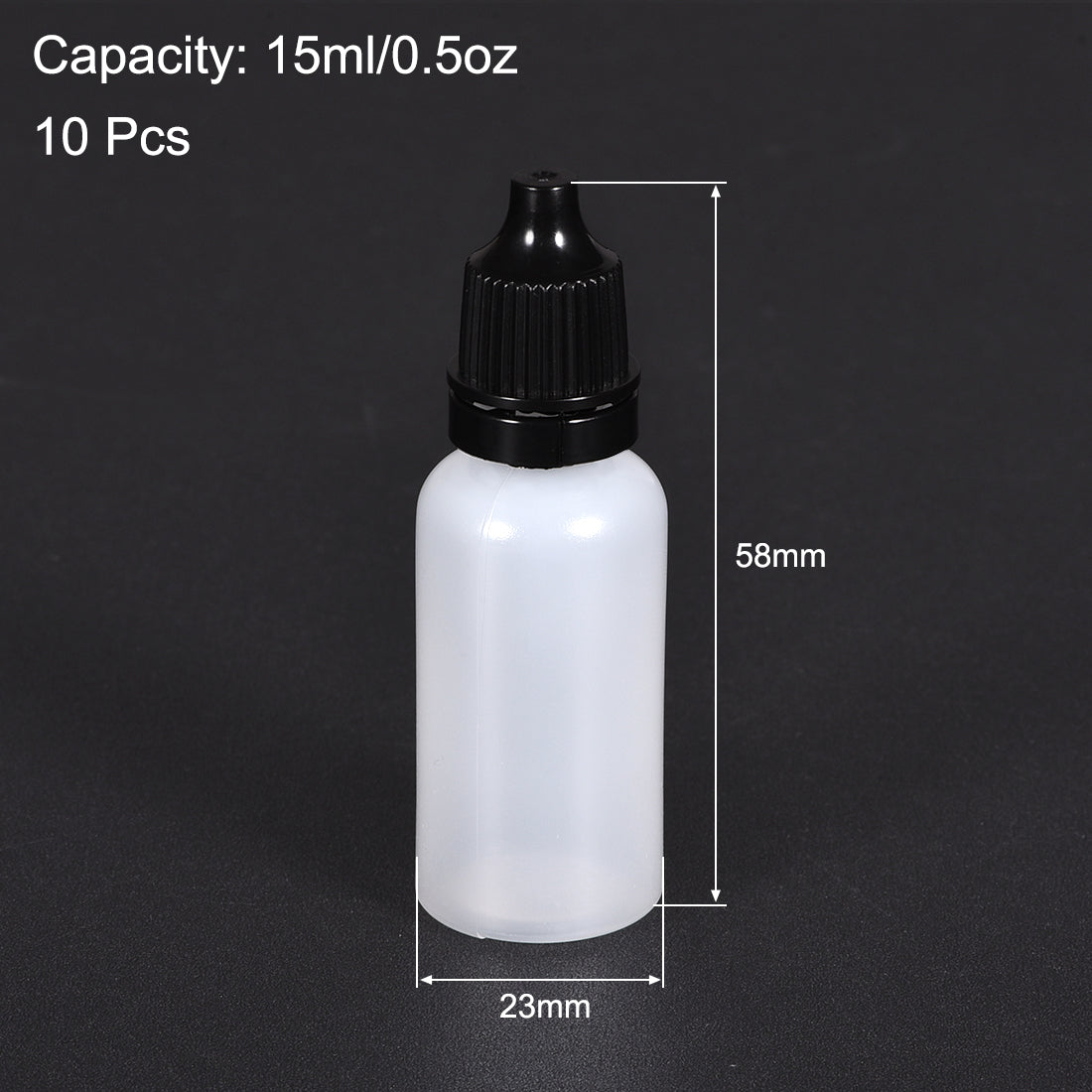 Harfington 15ml/0.5 oz Empty Squeez Dropper Bottle 10pcs