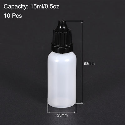 Harfington 15ml/0.5 oz Empty Squeez Dropper Bottle 10pcs