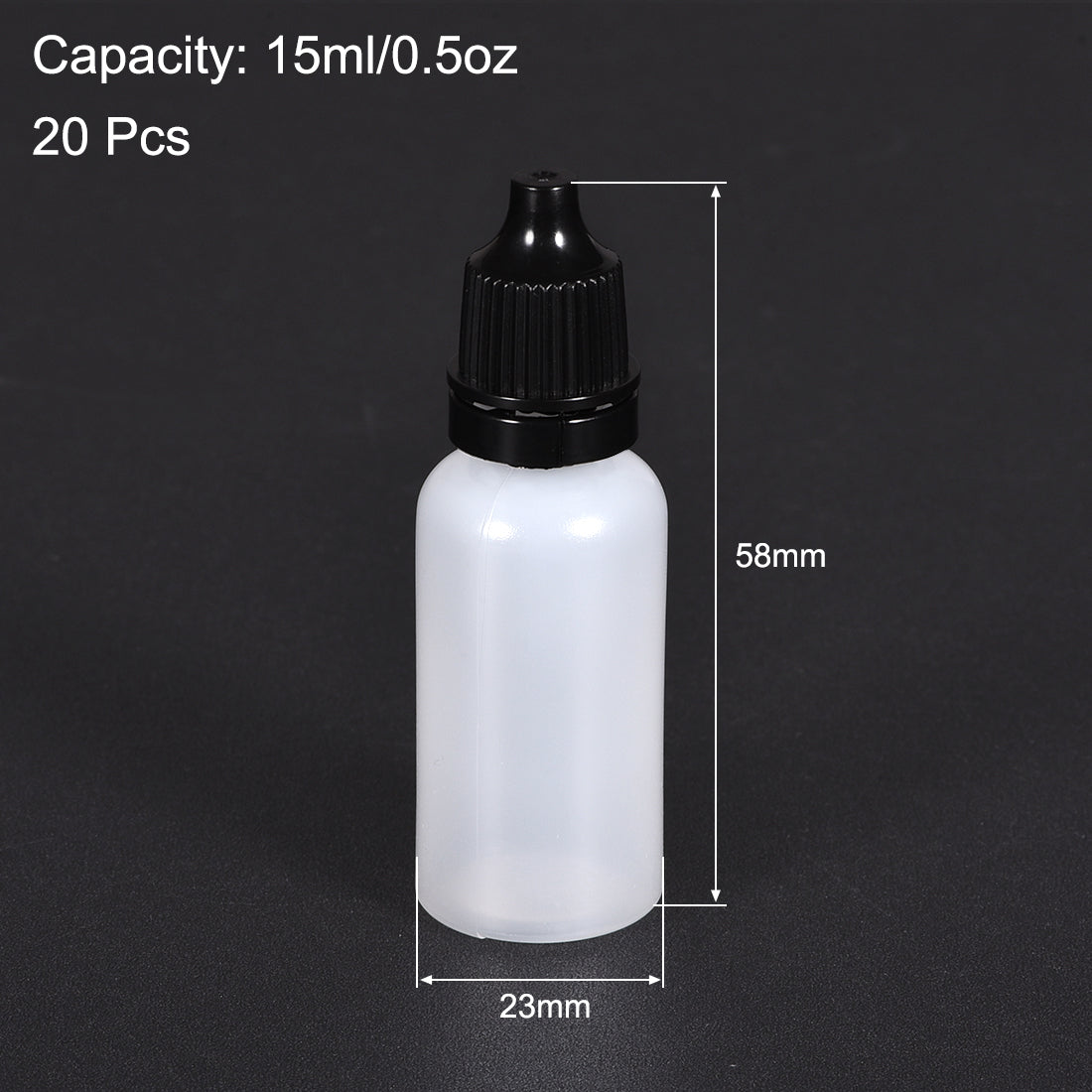 Harfington 15ml/0.5 oz Empty Squeez Dropper Bottle 20pcs