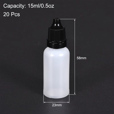 Harfington 15ml/0.5 oz Empty Squeez Dropper Bottle 20pcs
