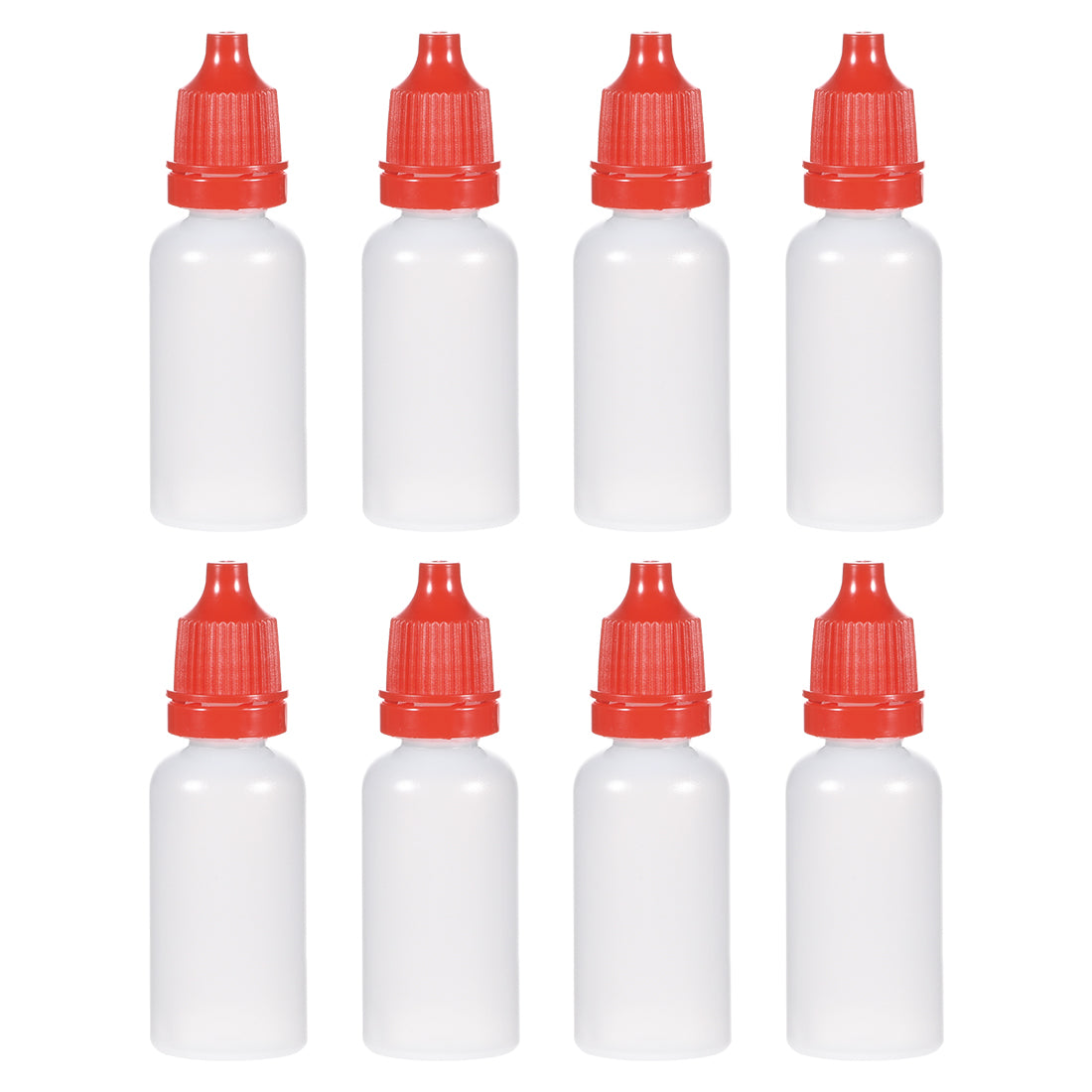 Harfington 15ml/0.5 oz Empty Squeezable Dropper Bottle Red 8pcs