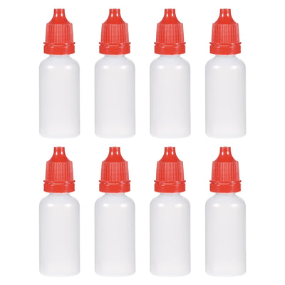 Harfington 15ml/0.5 oz Empty Squeezable Dropper Bottle Red 8pcs