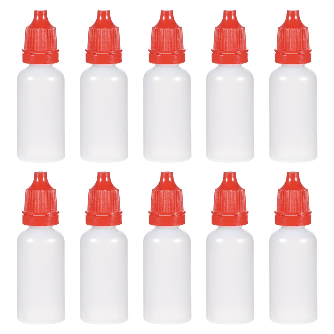 Harfington 15ml/0.5 oz Empty Squeezable Dropper Bottle Red 30pcs