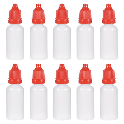 Harfington 15ml/0.5 oz Empty Squeezable Dropper Bottle Red 30pcs