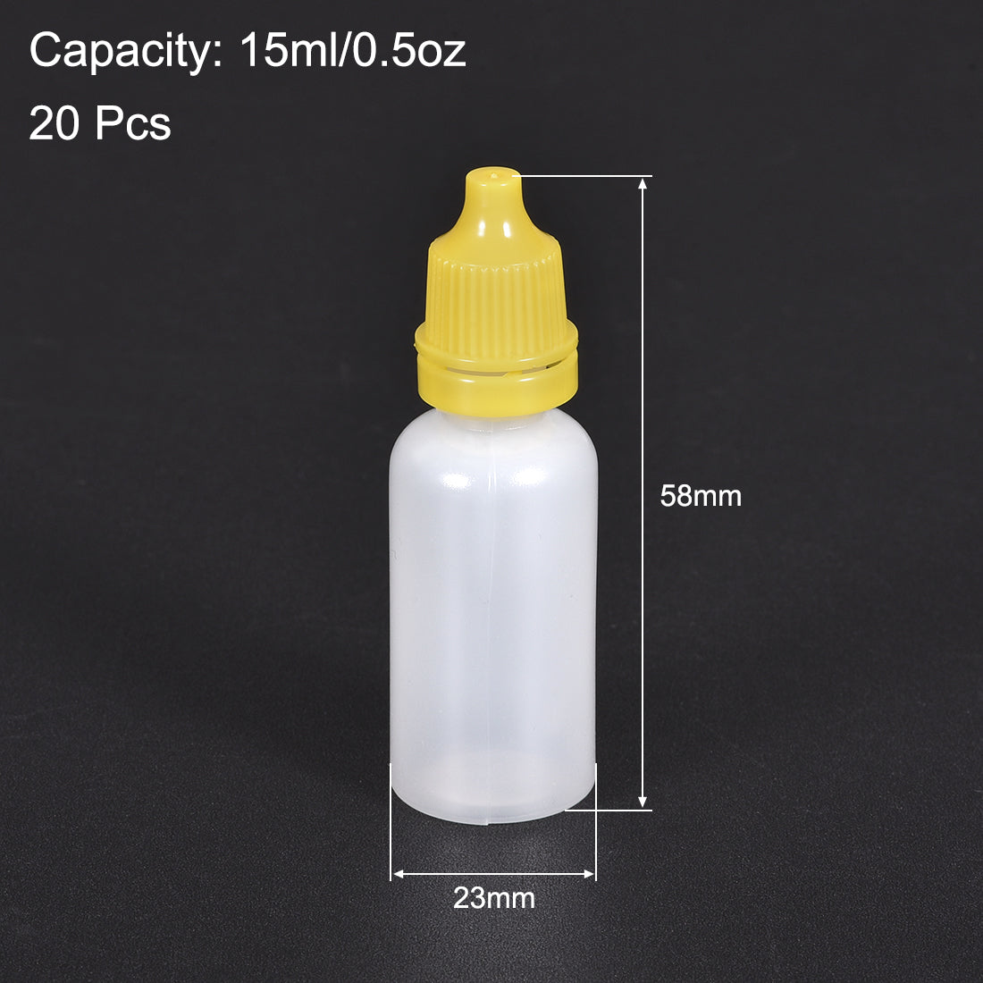 Harfington 15ml/0.5 oz Empty Squeez Dropper Bottle 20pcs