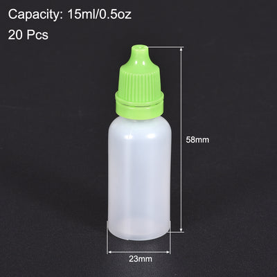 Harfington 15ml/0.5 oz Empty Squeez Dropper Bottle 20pcs