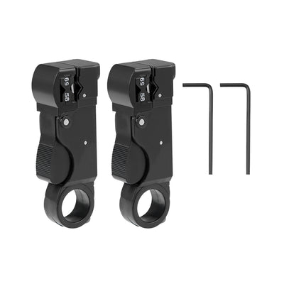 Harfington Rotary Coax Coaxial Cable Stripper Cutter Tool for RG58 RG59 RG62 RG3c RG4c, 3-Blades Model 2pcs