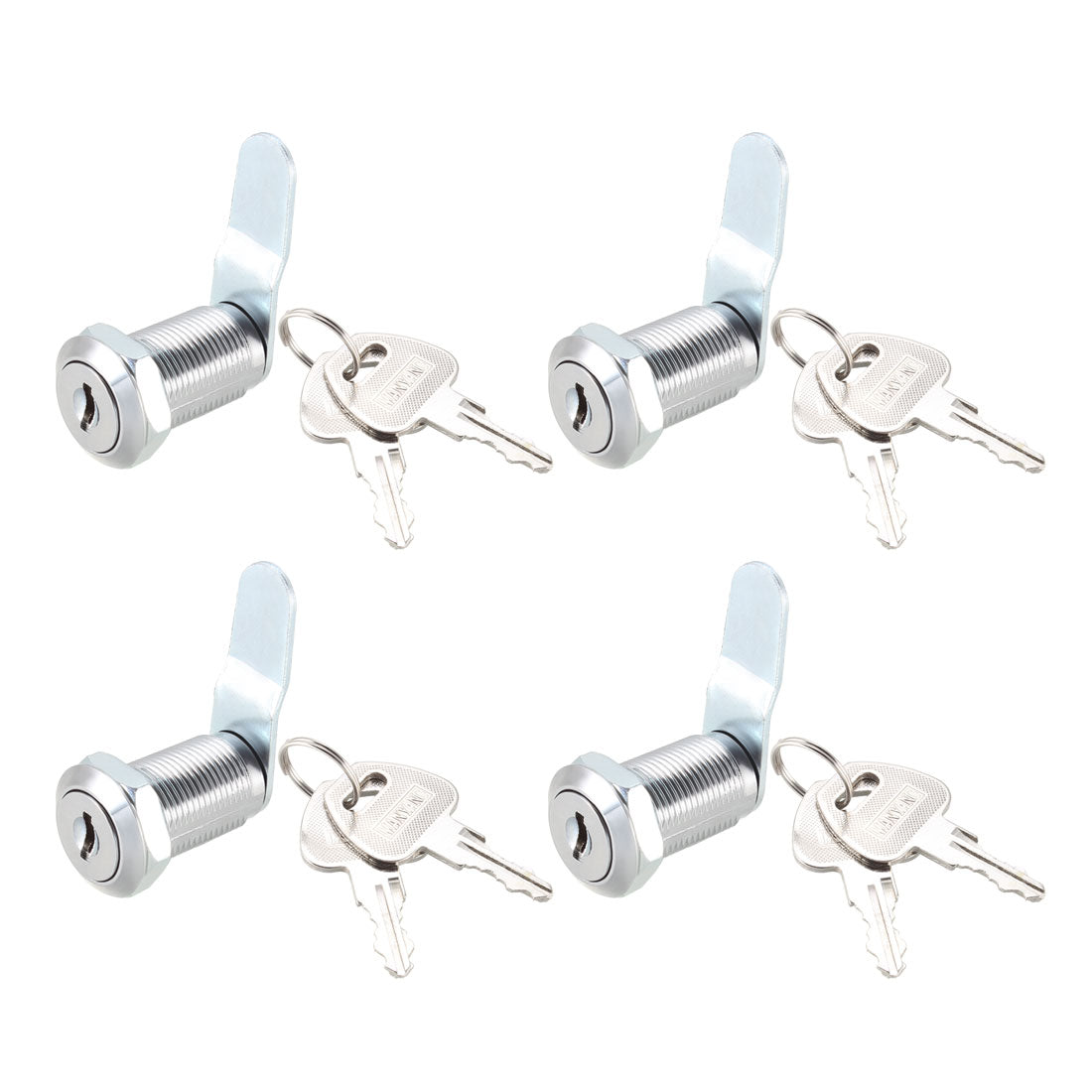 Harfington Cam Locks 30mm Cylinder Length Fit on Max 7/8-inch Panel Keyed Different 4Pcs