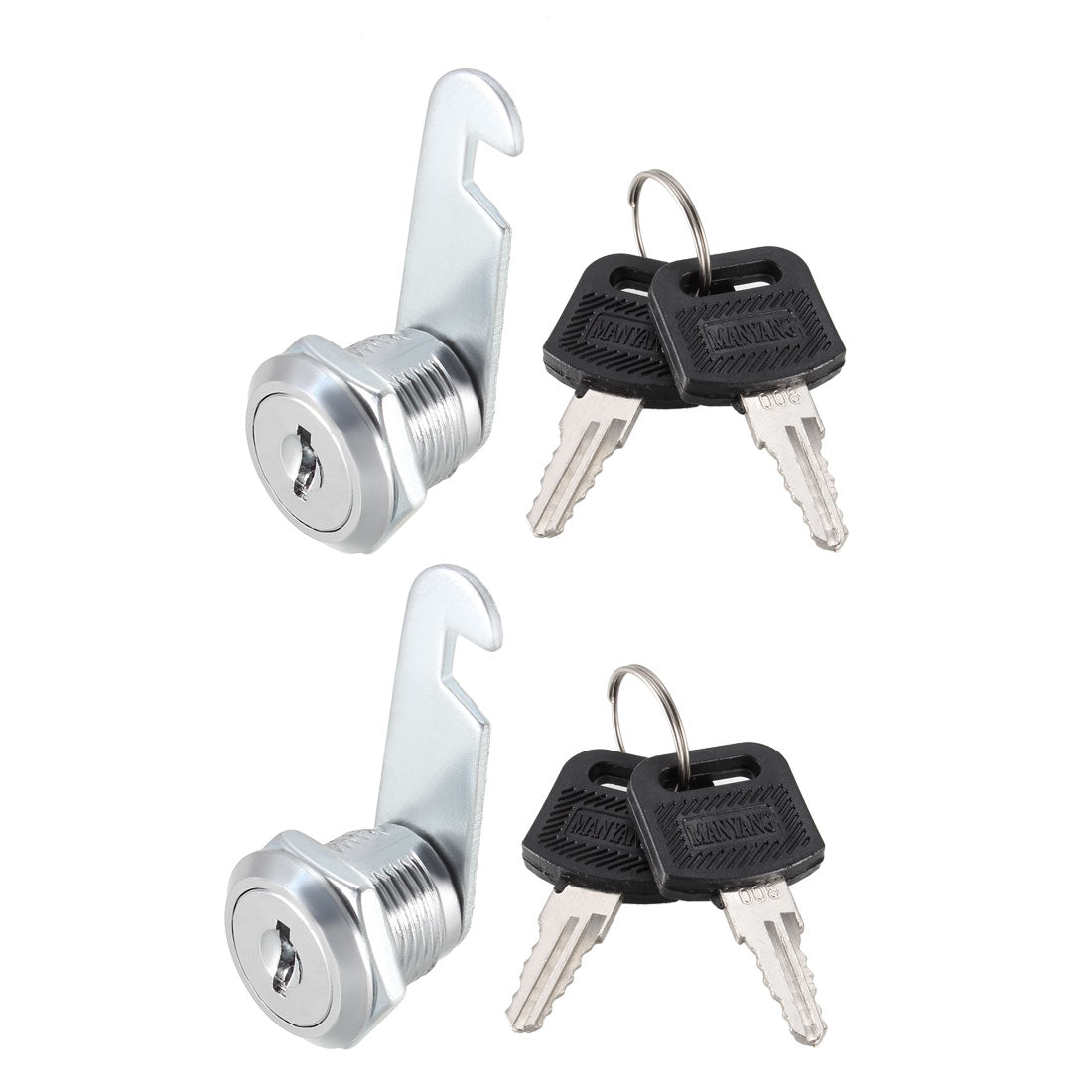 Harfington Cam Lock 16mm Cylinder Length Fit Up to 5/16-inch Thick Panel Keyed Alike 2Pcs