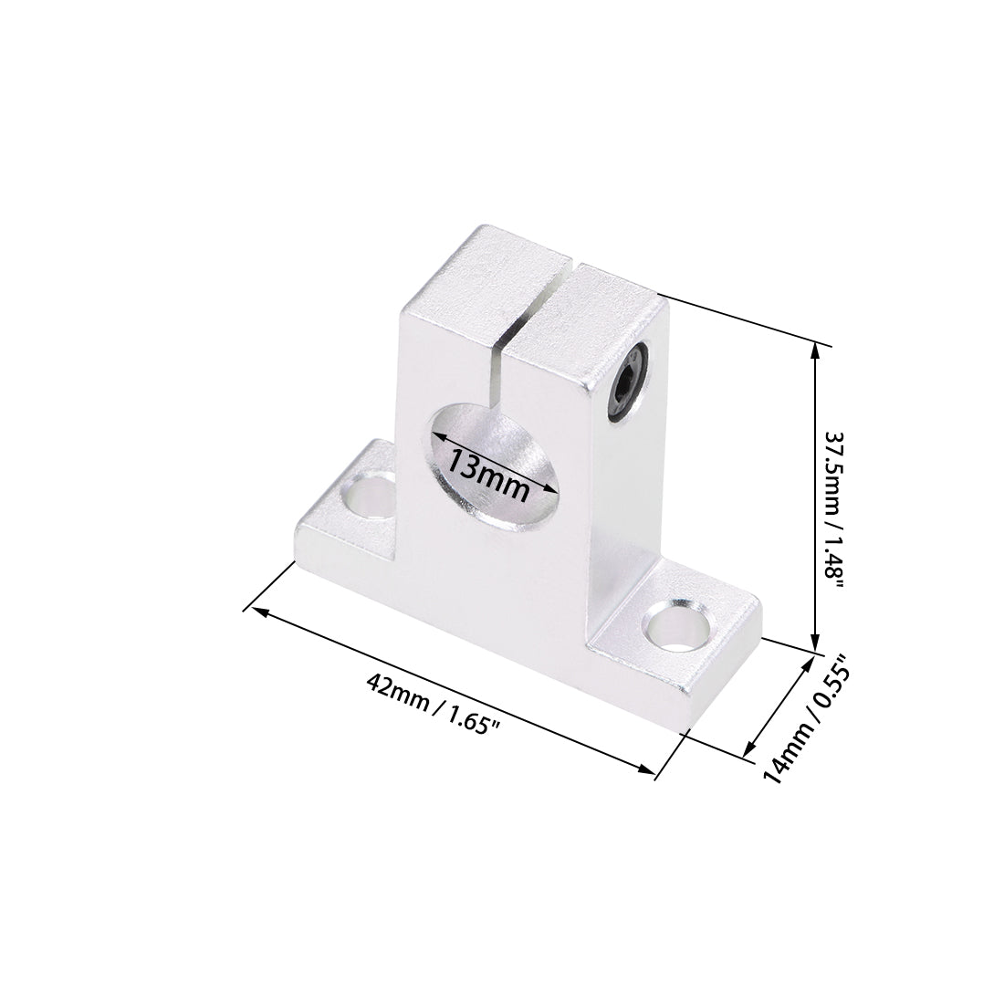 Harfington 13mm Shaft Support SK13 Linear Motion Slide Rail Guide Blocks for CNC 3D Printer 2pcs