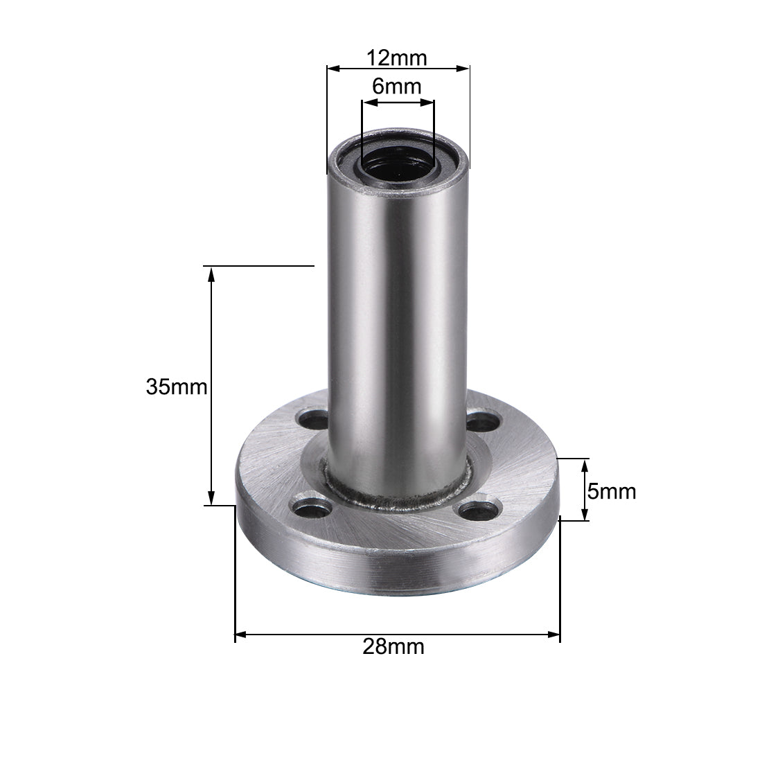 uxcell Uxcell Linear Motion Ball Bearings Extra Long Round Flange