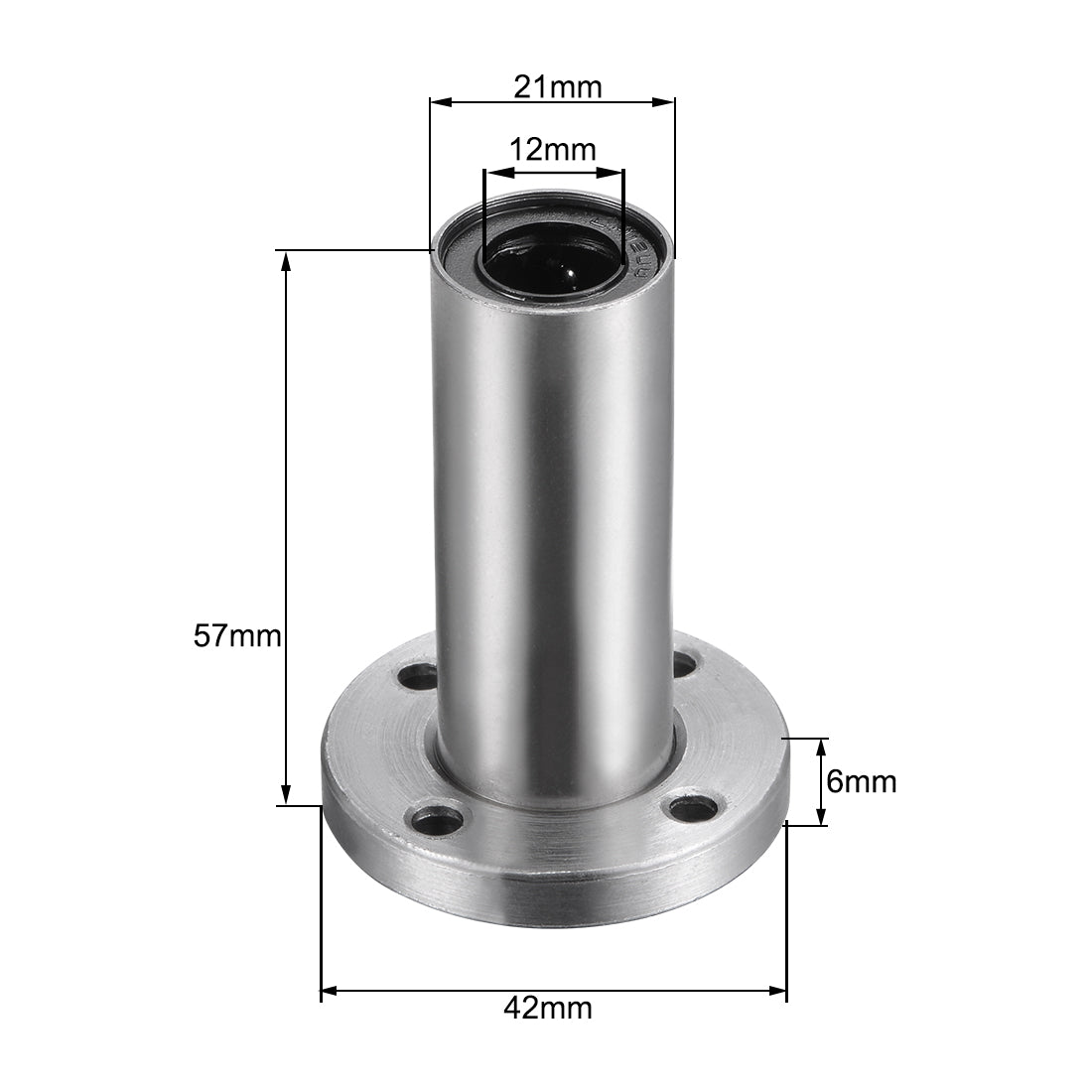 uxcell Uxcell Linear Motion Ball Bearings Extra Long Round Flange