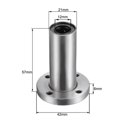 Harfington Uxcell Linear Motion Ball Bearings Extra Long Round Flange