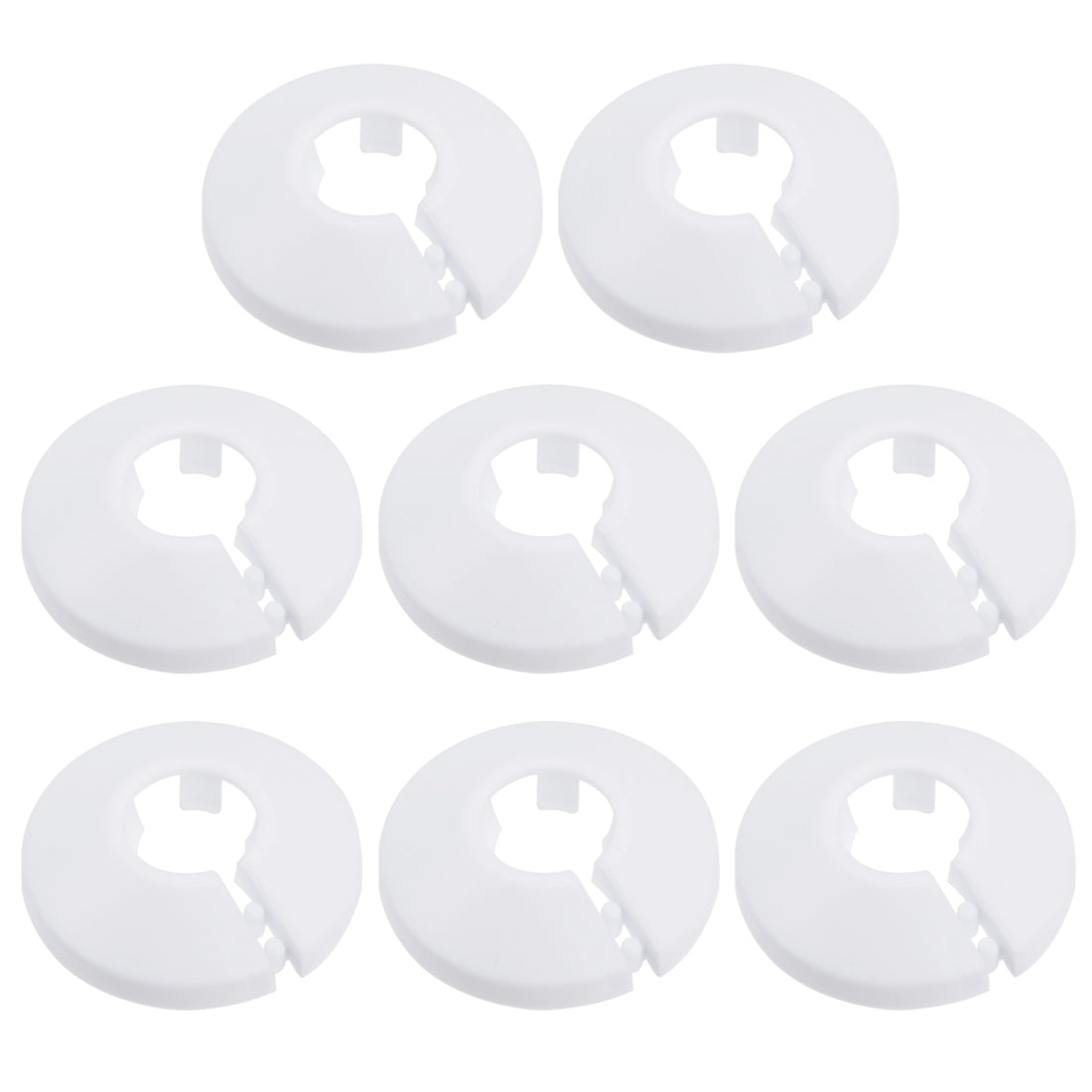 Harfington 16mm Pipe Cover Decoration PP Plastic Water Pipe Escutcheon White 8pcs