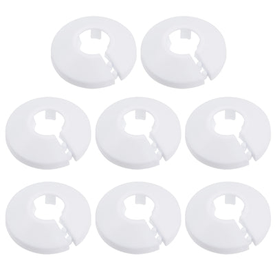 Harfington 16mm Pipe Cover Decoration PP Plastic Water Pipe Escutcheon White 8pcs