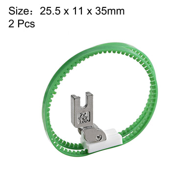 Harfington #T35 Sewing Machine Double Nylon Ring Presser Foot for High Shank 2pcs