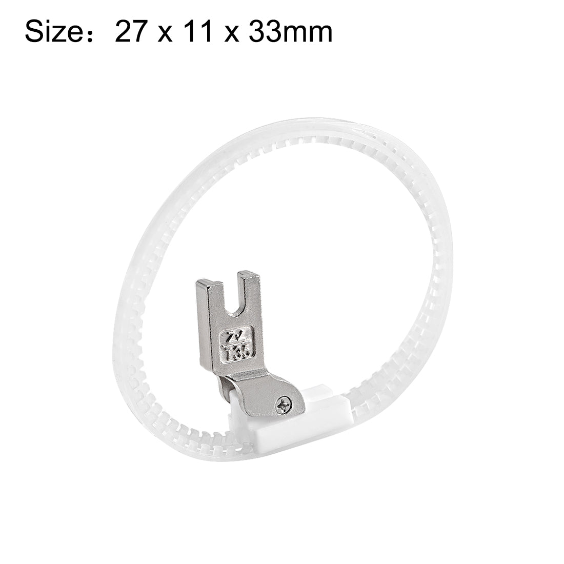 Harfington #T35 Sewing Machine Double Nylon Ring Presser Foot for High Shank,White