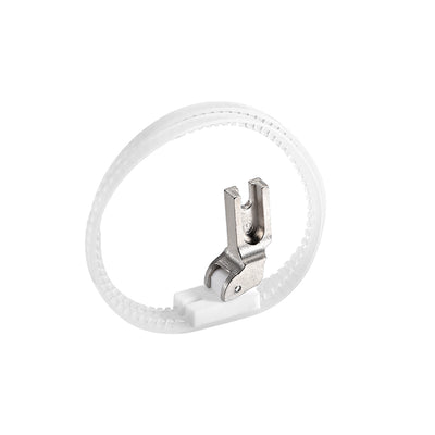 Harfington #T35 Sewing Machine Double Nylon Ring Presser Foot for High Shank,White