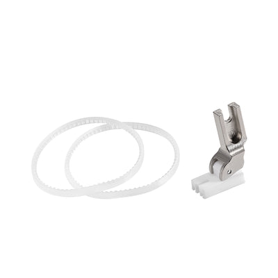 Harfington #T35 Sewing Machine Double Nylon Ring Presser Foot for High Shank,White 2pcs