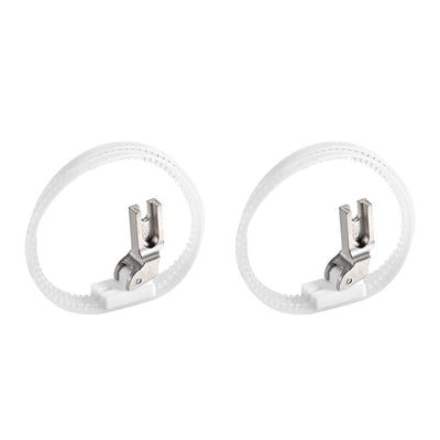 Harfington #T35 Sewing Machine Double Nylon Ring Presser Foot for High Shank,White 2pcs