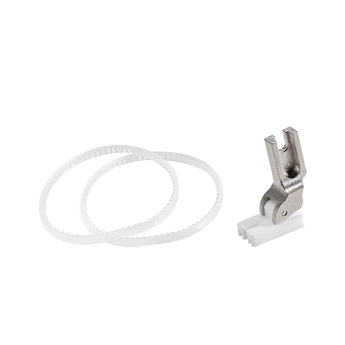 Harfington #T35 Sewing Machine Double Nylon Ring Presser Foot for High Shank,White 3pcs