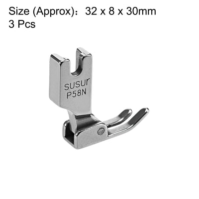 Harfington #P58N Right Narrow Presser Foot, Industrial Sewing Foot Hinged Steel 3pcs