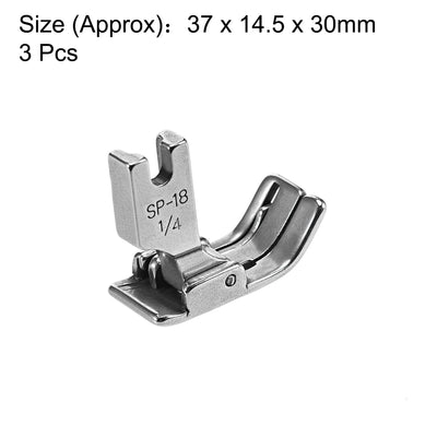 Harfington #SP-18R Industrial Sewing Machine Hinged Presser Foot  with Right Guide 1/4" (6mm) 3pcs