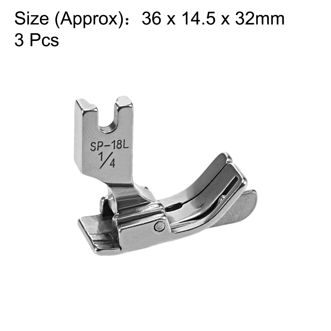 Harfington #SP-18L Industrial Sewing Machine Hinged Presser Foot  with Left Guide 1/4" (6mm) 3pcs