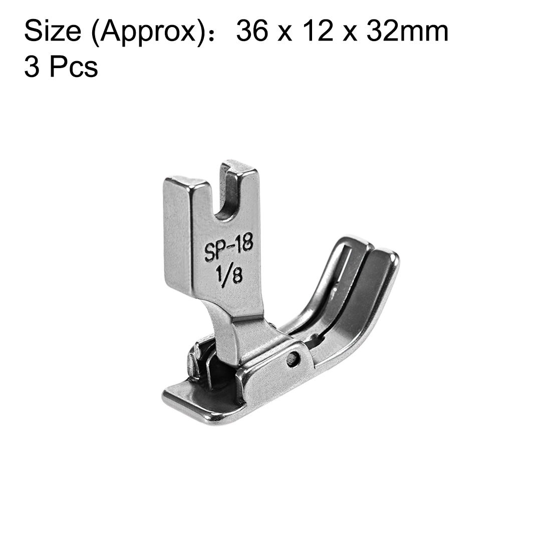 Harfington #SP-18R Industrial Sewing Machine Hinged Presser Foot  with Right Guide 1/8" (3mm) 3pcs