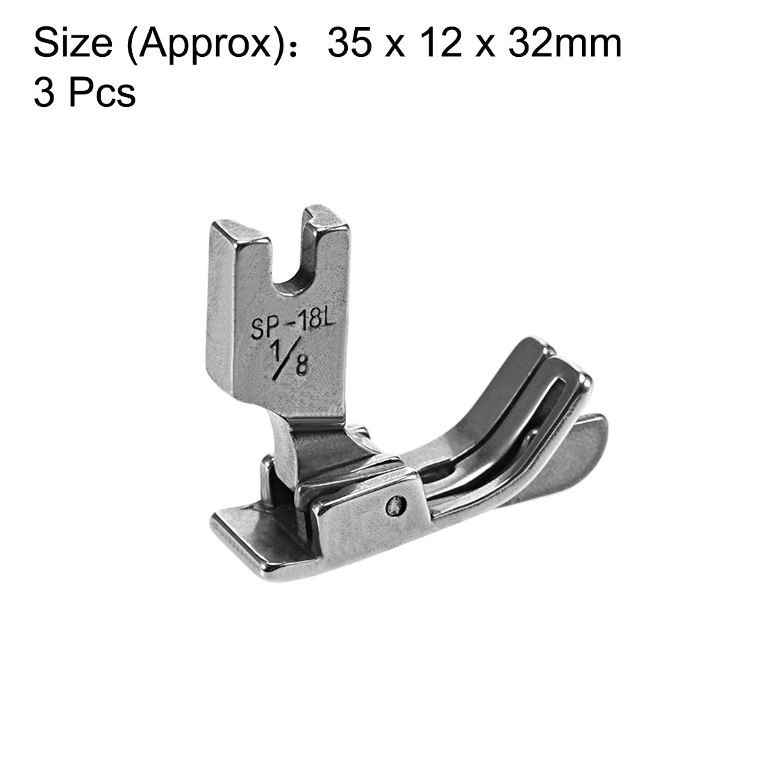 Harfington #SP-18L Industrial Sewing Machine Hinged Presser Foot  with Left Guide 1/8" (3mm) 3pcs