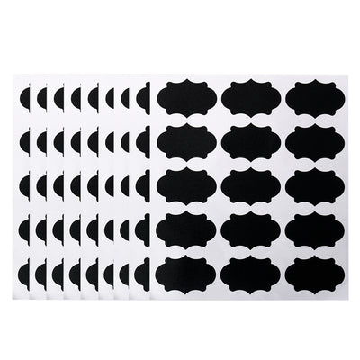 Harfington 135pcs Chalkboard Labels Water-resistant Reusable Blackboard Storage Stickers