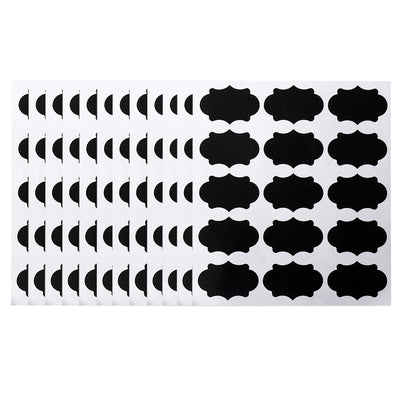 Harfington 180pcs Chalkboard Labels Water-resistant Reusable Blackboard Storage Stickers