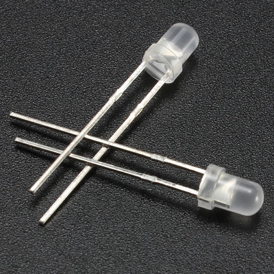 Harfington 150pcs 3mm White Lights Diodes DC 3-3.4V Bulb Lamps Light Emitting Diode