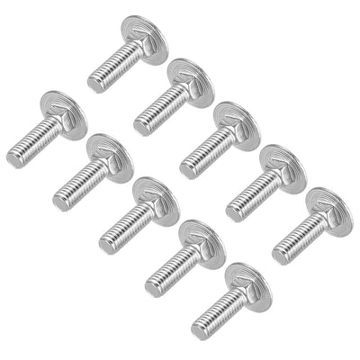 Harfington Carriage Bolts, Neck Carriage Bolt, Round Head, Square Neck, 304 Stainless Steel M6x20mm 10pcs