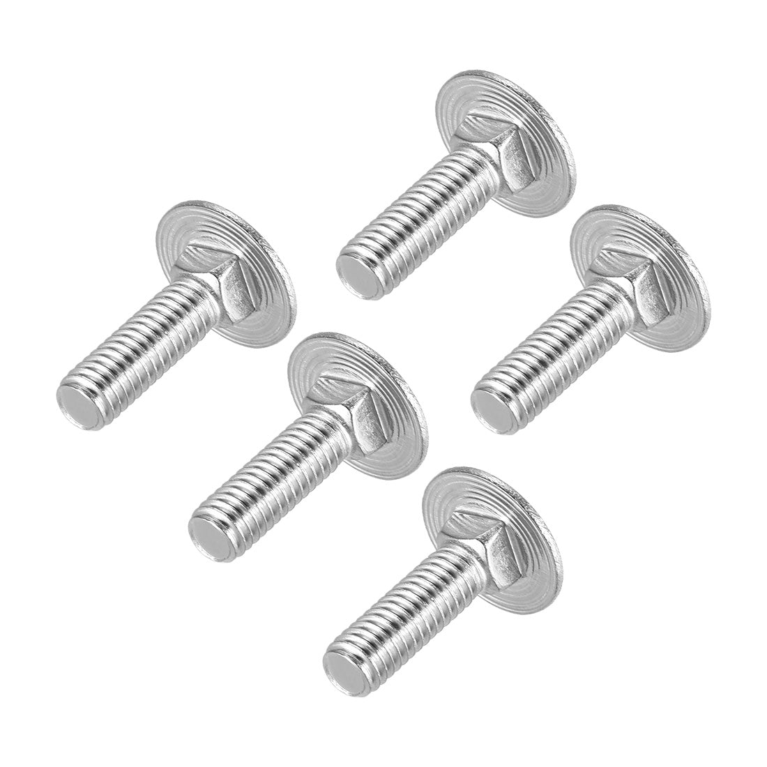 Harfington Carriage Bolts, Neck Carriage Bolt, Round Head, Square Neck, 304 Stainless Steel M6x20mm 5pcs