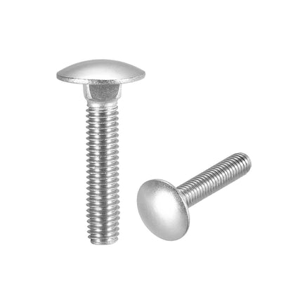 Harfington Carriage Bolts, Neck Carriage Bolt, Round Head, Square Neck, 304 Stainless Steel M6x35mm 5pcs