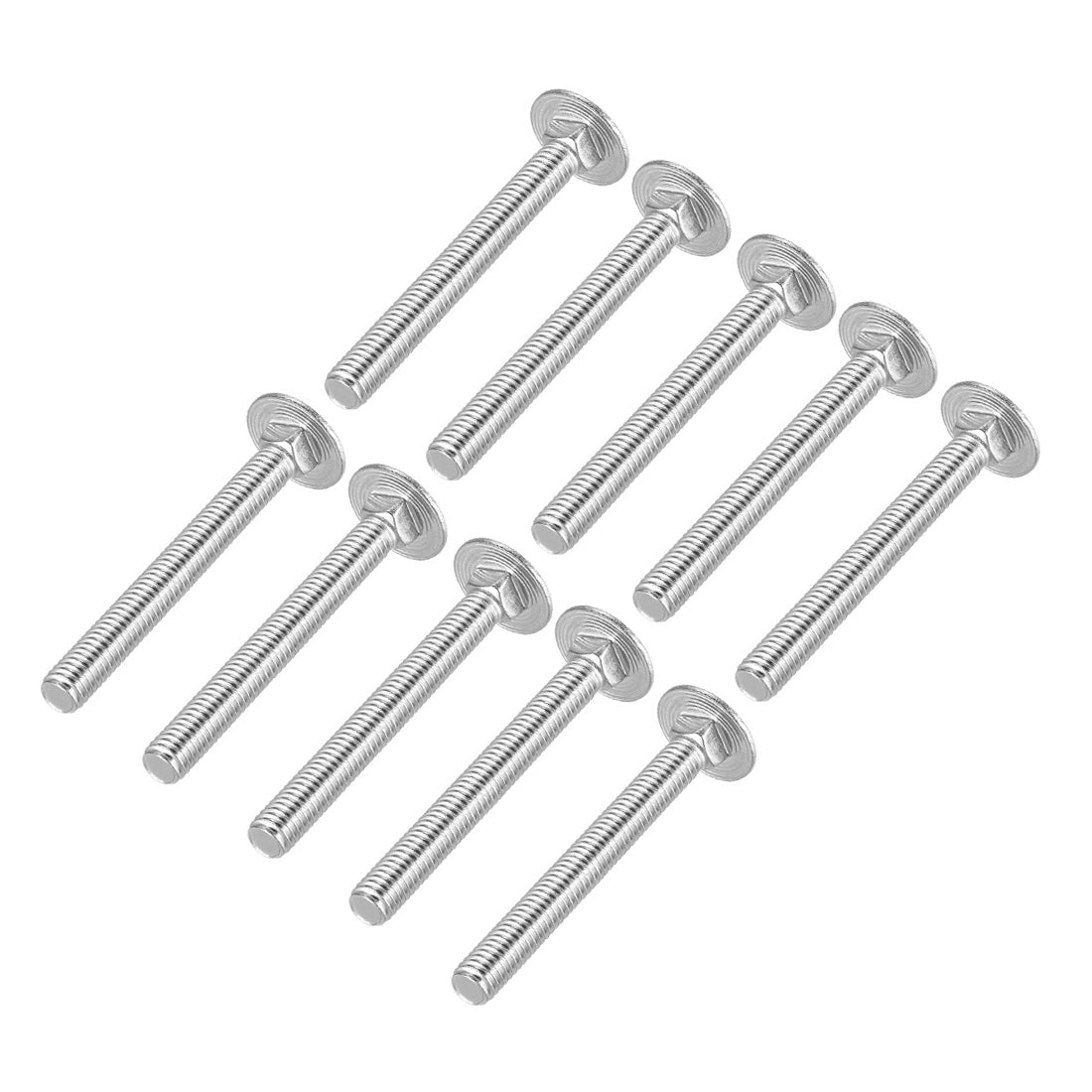 Harfington Carriage Bolts, Neck Carriage Bolt, Round Head, Square Neck, 304 Stainless Steel M6x55mm 10pcs