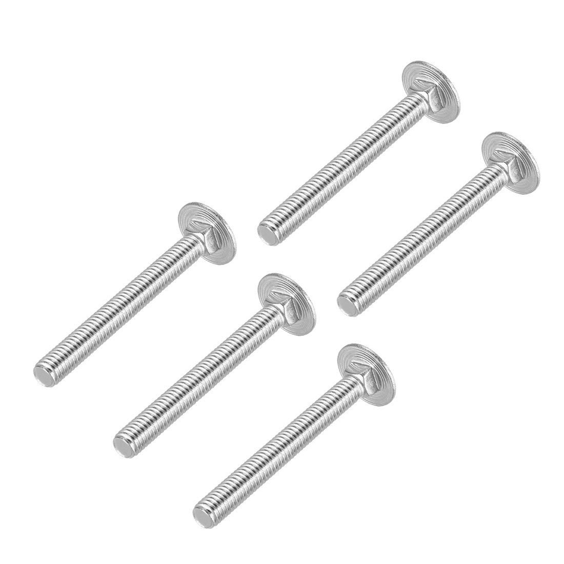 Harfington Carriage Bolts, Neck Carriage Bolt, Round Head, Square Neck, 304 Stainless Steel M6x55mm 5pcs