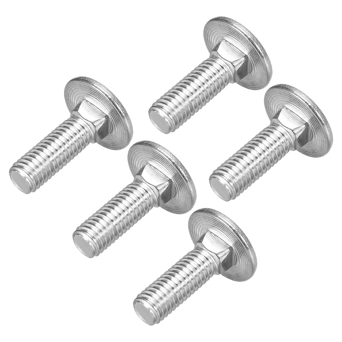 Harfington Carriage Bolts, Neck Carriage Bolt, Round Head, Square Neck, 304 Stainless Steel M8x25mm 5pcs