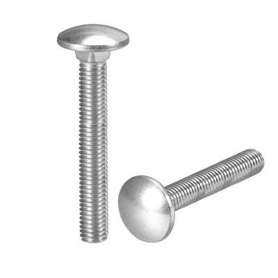 Harfington Carriage Bolts, Neck Carriage Bolt, Round Head, Square Neck, 304 Stainless Steel M8x70mm 5pcs