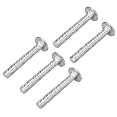 Harfington Carriage Bolts, Neck Carriage Bolt, Round Head, Square Neck, 304 Stainless Steel M8x70mm 5pcs