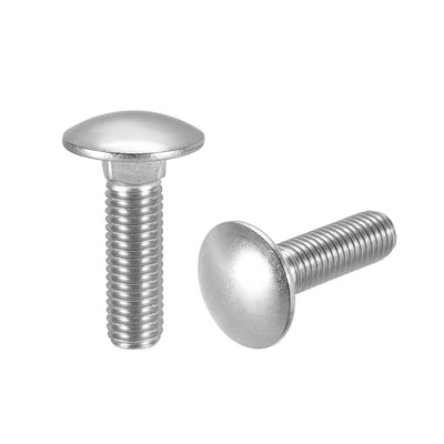 Harfington Carriage Bolts, Neck Carriage Bolt, Round Head, Square Neck, 304 Stainless Steel M10x25mm 5pcs