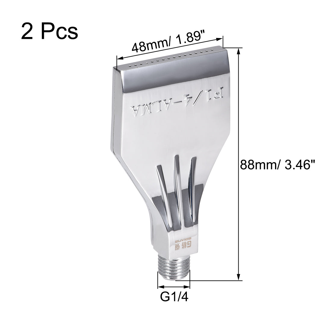 Harfington Flat Nozzle G1/4 Male Thread Aluminum Alloy Air Blow Off Flat Jet Nozzle 2Pcs