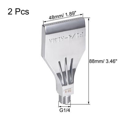 Harfington Flat Nozzle G1/4 Male Thread Aluminum Alloy Air Blow Off Flat Jet Nozzle 2Pcs