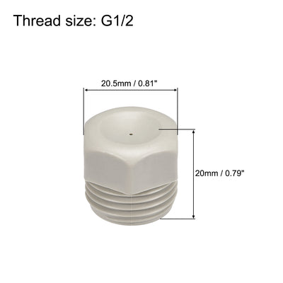 Harfington Mist Nozzle - G1/2 Male Thread PP Fine Atomizing Spray Tip