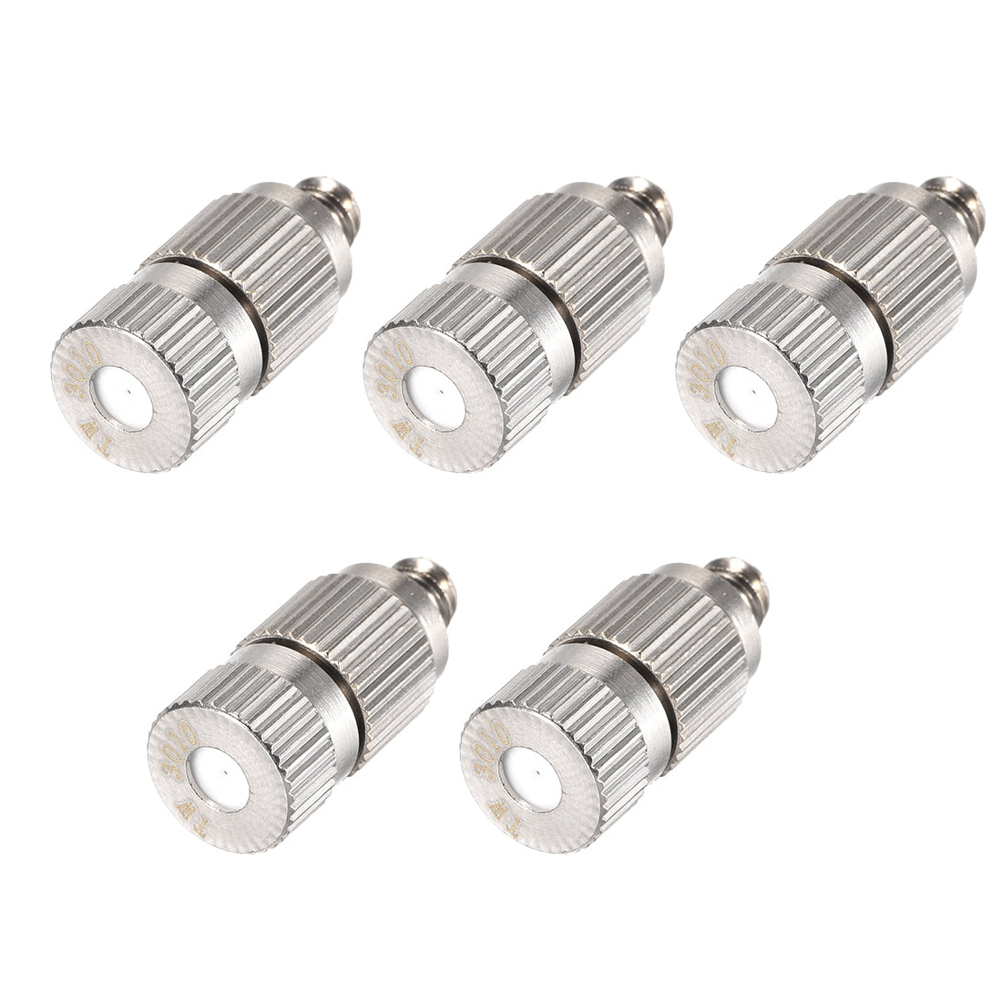 Harfington Brass Misting Nozzle - 3/16-inch Threaded Fogging Spray Head for Outdoor Cooling System - 5 Pcs