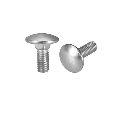 Harfington Carriage Bolts, Neck Carriage Bolt, Round Head, Square Neck, 304 Stainless Steel M6x12mm 30pcs